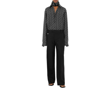 B Wool Scarf - Silver