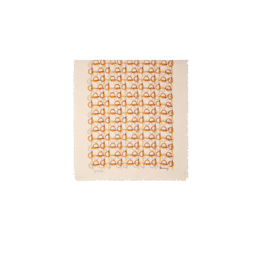 B Wool Scarf - Gold
