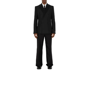 Wool Silk Tailored Jacket - Black