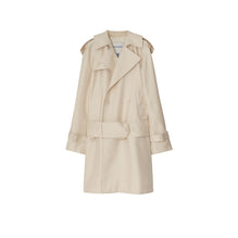Mid-length Silk Blend Trench Coat - Grain
