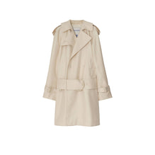 Mid-length Silk Blend Trench Coat - Grain