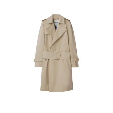 Mid-length Cotton Silk Trench Coat - Oat