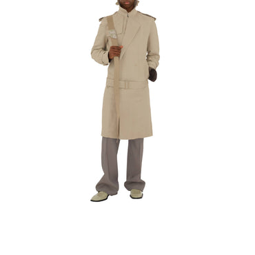 Long Tricotine Trench Coat - Oat
