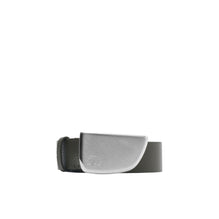Leather Shield Belt - Coal