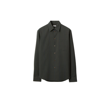 Striped Wool Shirt - Granite