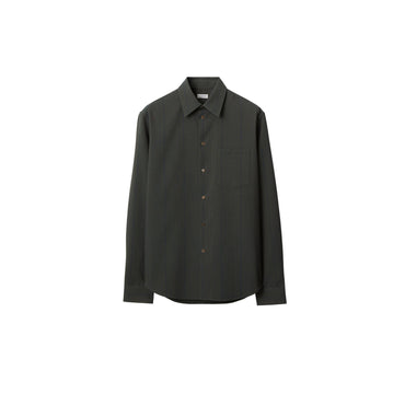 Striped Wool Shirt - Granite