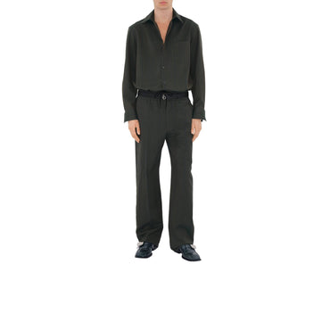 Striped Wool Shirt - Granite