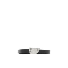 Thin Leather Shield Belt - Slate