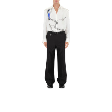 Knight Hardware Silk Shirt - Blue/White