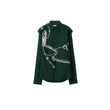 Knight Hardware Silk Shirt - Silver/Green