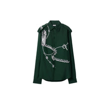 Knight Hardware Silk Shirt - Silver/Green
