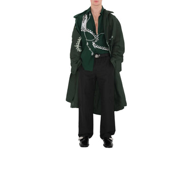 Knight Hardware Silk Shirt - Silver/Green