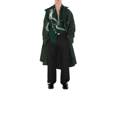 Knight Hardware Silk Shirt - Silver/Green
