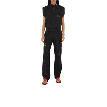 Broderie Anglaise Canvas Top - Black