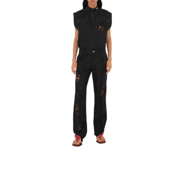 Broderie Anglaise Canvas Top - Black