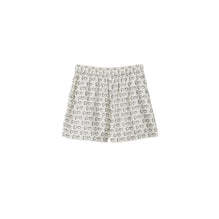 B Silk Shorts - Silver/White
