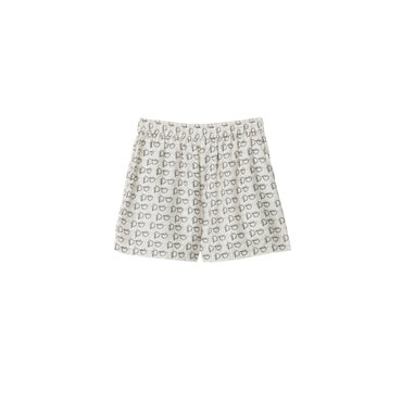 B Silk Shorts - Silver/White