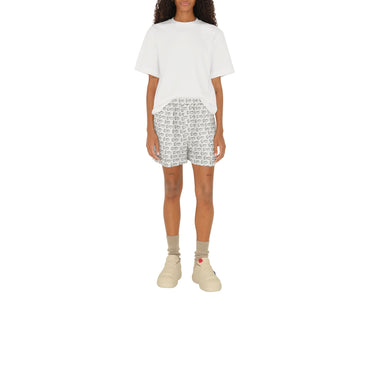 B Silk Shorts - Silver/White