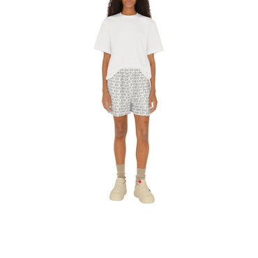 B Silk Shorts - Silver/White