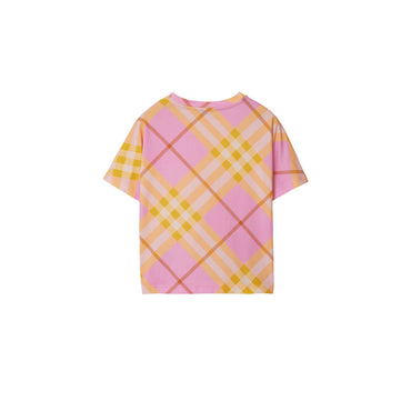 Check Cotton T-shirt - Carnation Pnk IP Check