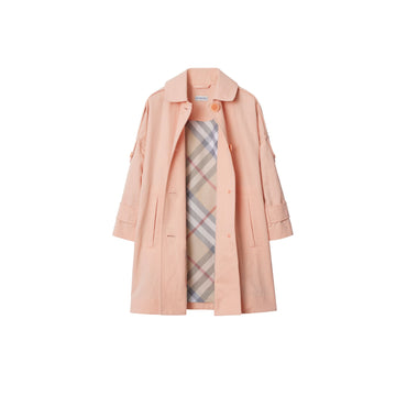 Nylon Cotton Car Coat - Apricot Pink