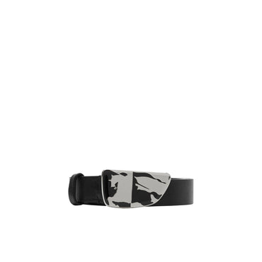 Thin Leather Shield EKD Belt - Black