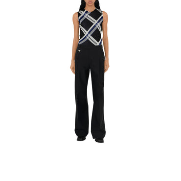 Check Silk Tank Top - Black IP Check