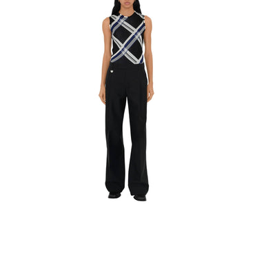 Check Silk Tank Top - Black IP Check