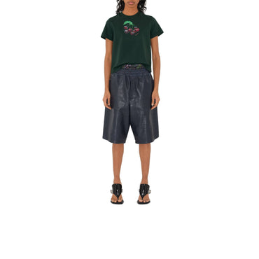 Boxy Crystal Cherry Cotton T-shirt - Fir