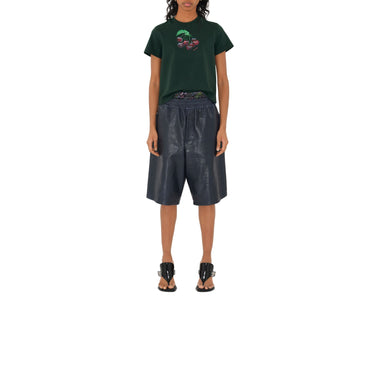 Boxy Crystal Cherry Cotton T-shirt - Fir