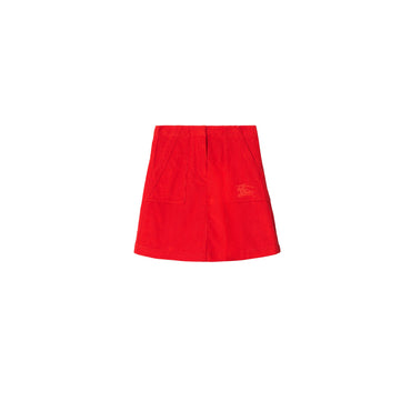 Corduroy Skirt - Warm Coral Red