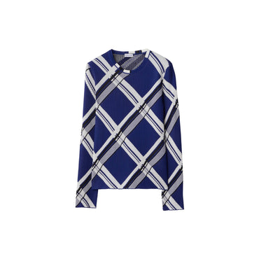 Check Silk Sweater - Knight IP Check