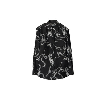 Knight Hardware Silk Shirt - Silver/Black
