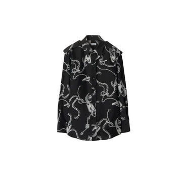 Knight Hardware Silk Shirt - Silver/Black
