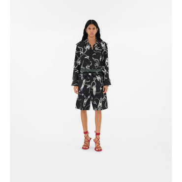 Knight Hardware Silk Shirt - Silver/Black