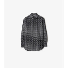 B Cotton Shirt - Silver/Black