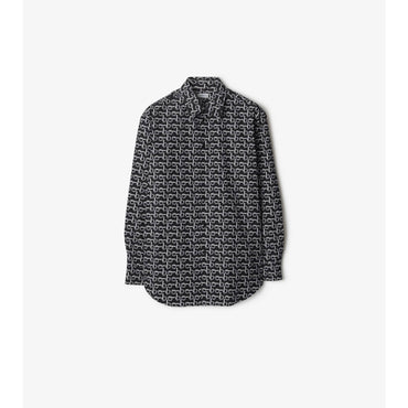B Cotton Shirt - Silver/Black
