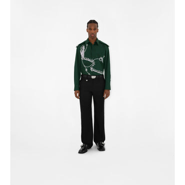 Knight Hardware Cotton Shirt - Silver/Green