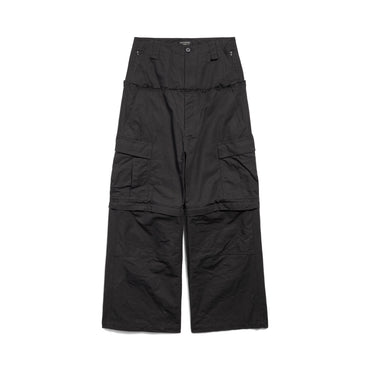 Cut-Up Cargo Pants - Black