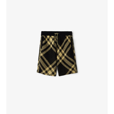 Check Cotton Mesh Shorts - Yellow IP Check