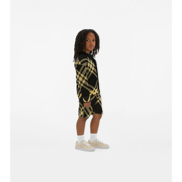 Check Cotton Mesh Shorts - Yellow IP Check