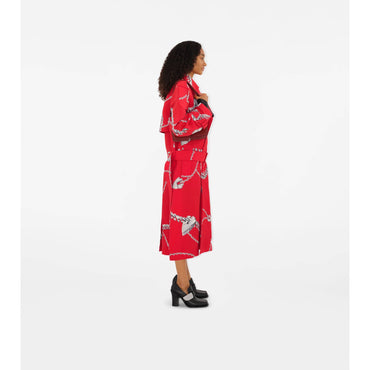 Long Shield Hardware Taffeta Trench Coat - Pillar IP Pattern