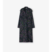 Long Cherry Trench Coat - Vine IP Pattern