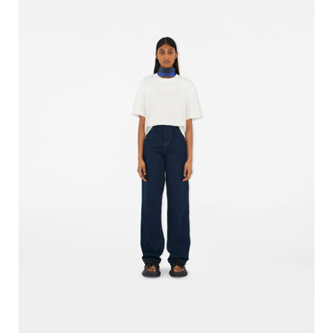 Check Silk Scarf - Bright Navy
