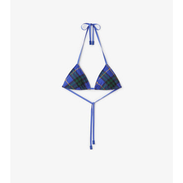 Check Bikini Top - Bright Navy IP Check