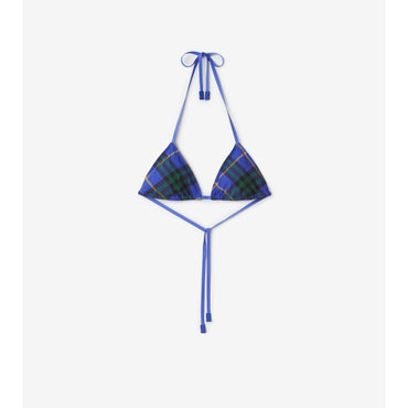 Check Bikini Top - Bright Navy IP Check