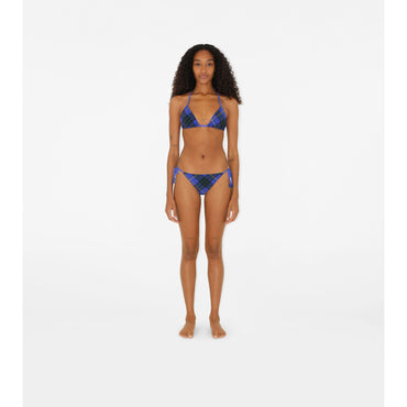 Check Bikini Top - Bright Navy IP Check