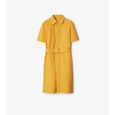 Cotton Blend Shirt Dress - Sunflower