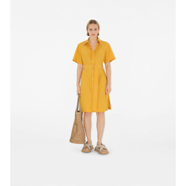 Cotton Blend Shirt Dress - Sunflower