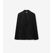 Cotton Blend Tailored Jacket - Black